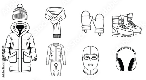Essential winter gear Vector