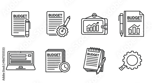 Budget planning and management Vector