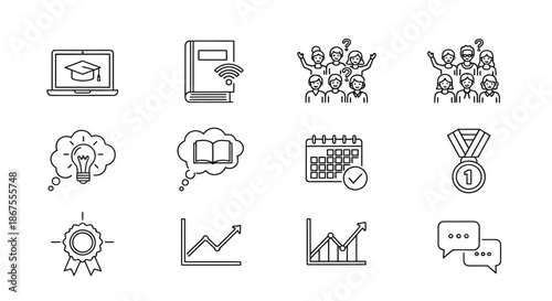 Educational achievements and learning Vector