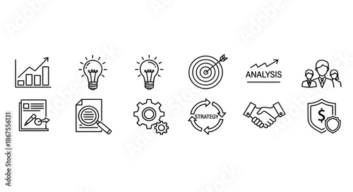 Business strategy and analysis Vector