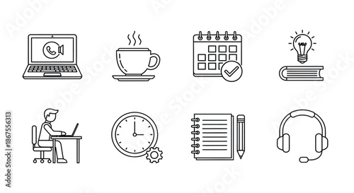 Essential tools for productivity Vector