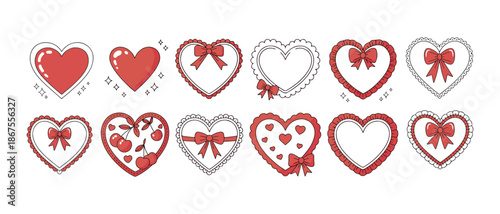 Abstract Valentine Heart Shape Collection