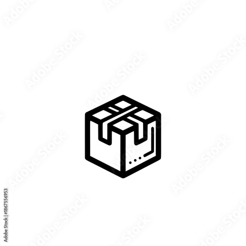 Delivered Parcel Icon: A meticulously crafted icon featuring a boxed package, representing the safe arrival of goods and a modern approach to delivery solutions. 