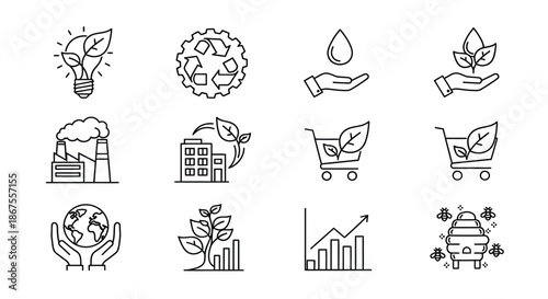 Sustainability and environmental conservation Vector