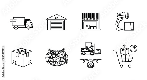 Logistics and supply chain operations Vector