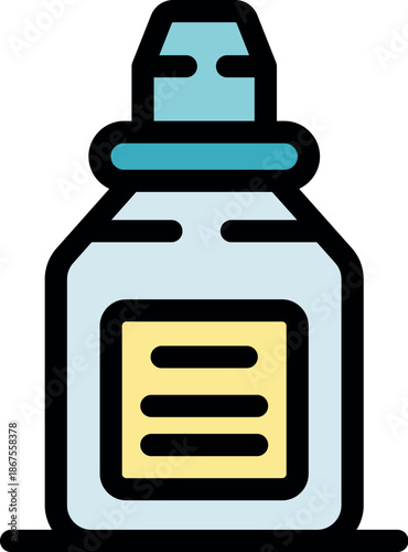 Nasal spray bottle containing medicine for relieving nasal congestion caused by colds, allergies, or other respiratory illnesses