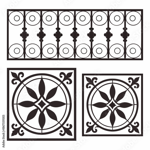 Ornate metalwork designs