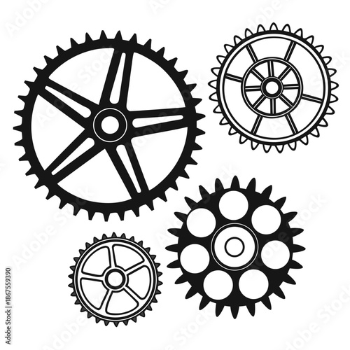 Collection of mechanical gears
