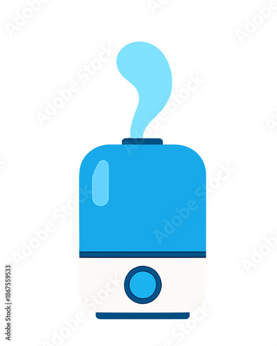 Humidifier Icon Blue Design.
