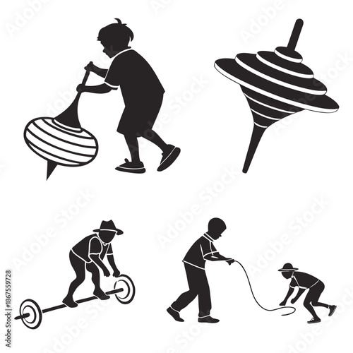 Children playing with toys