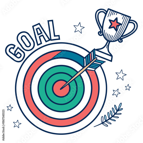 Achieving goals illustration