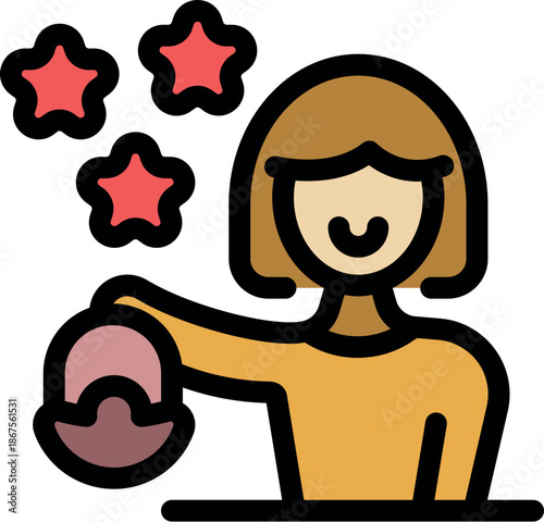 Fashion influencer promoting new bag and receiving positive feedback, achieving online success and high rating