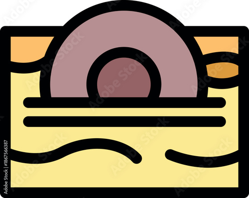 Cross section of skin layers showing epidermis, dermis, and hypodermis, useful for educational and medical purposes