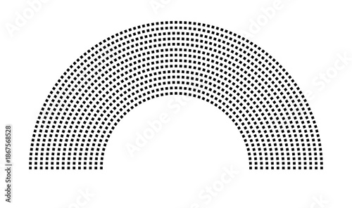 Hemicycle 1050 seats - 14 rows