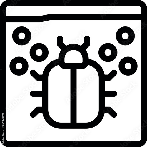 Computer virus attacking operating system, malware infecting data, cyber security threat