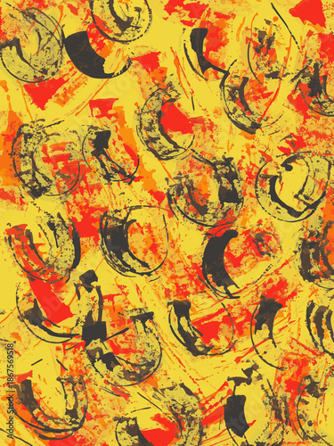 Creative watercolor texture with organic forms.