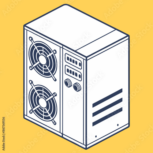 Computer server illustration