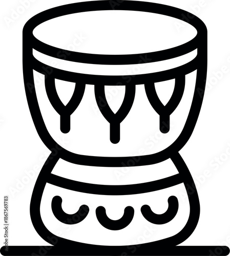 Traditional african drum with decorative patterns, celebrating rich musical heritage and cultural rhythms