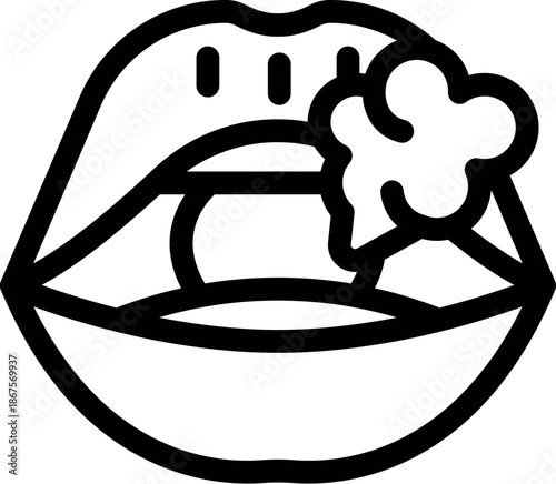 Open mouth breathing foul smell from teeth and tongue with halitosis