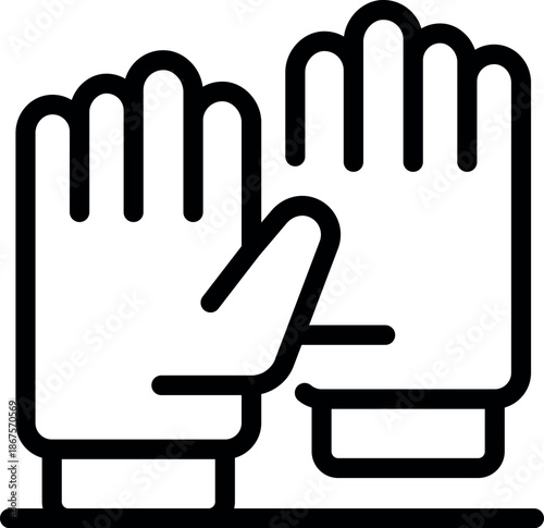 Protecting hands with safety gloves during work, ensuring workplace safety and preventing injuries