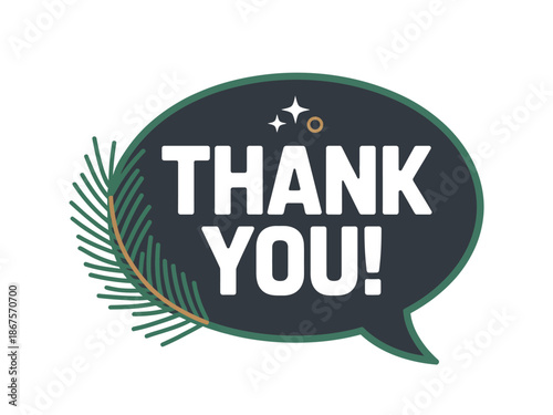 Colorful Thank You Speech Bubble
