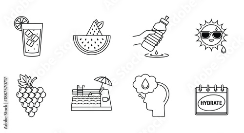 Stay hydrated and enjoy summer Vector