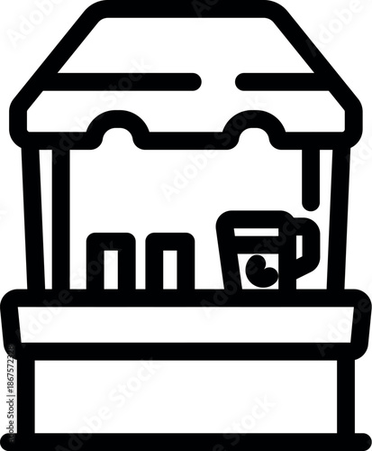 Street coffee stall offering hot beverages and snacks, perfect for a quick caffeine fix and bite