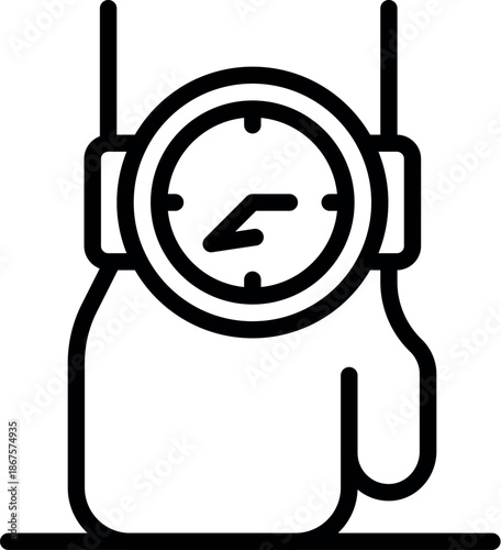 Boxing glove wearing wristwatch symbolizing time management in boxing training