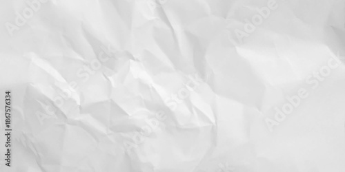 White Paper Texture background. Crumpled white paper abstract shape background with space paper for text. Vector illustration.