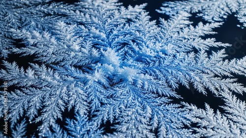 Wallpaper Mural Abstract motion background showing intricate blue and white ice patterns rapidly growing and spreading across a dark surface in loop white ice patterns, seamless loop, icy design Torontodigital.ca