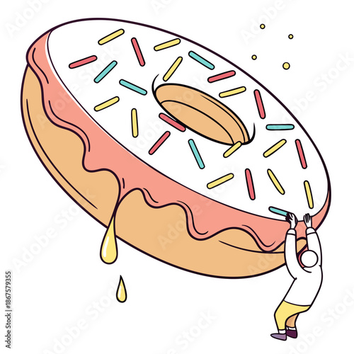 Delightful donut illustration