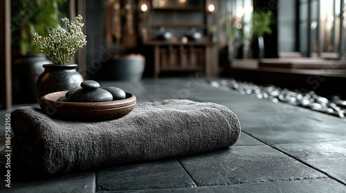 Beauty salon with meditatio...