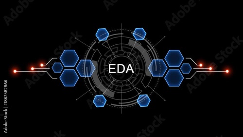 Wallpaper Mural Internet, business, Technology and network concept. EDA Software concept as an innovation. Virtual button on black background. 4k video Torontodigital.ca