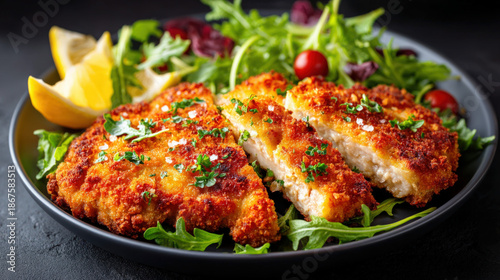 Panko breaded chicken cutlets
