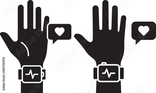 Smart watch with heart rate notification