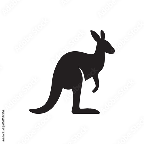 Cute kangaroo with baby vector illustration on white background