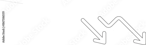 Downward Black Arrow Icon Set  Minimal Decline Symbol