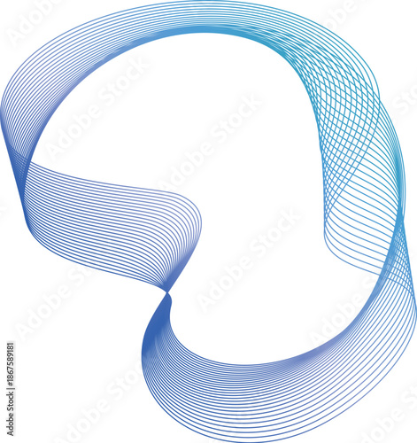 青いベクトルの抽象的な曲線のグラフィック
