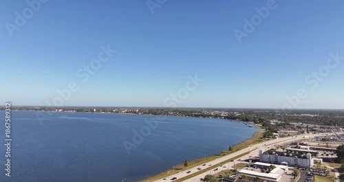 Wallpaper Mural Aerial View of Sebring, Florida and Lake Jackson Under Clear Blue Skies Torontodigital.ca