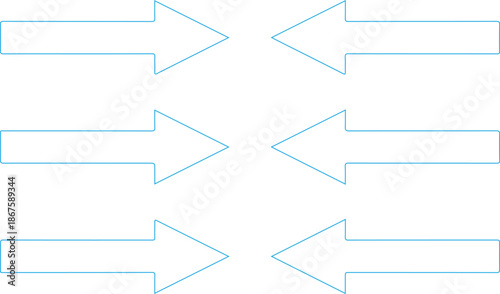 Four red arrows, each pointing diagonally from the top left corner to the bottom right corner.