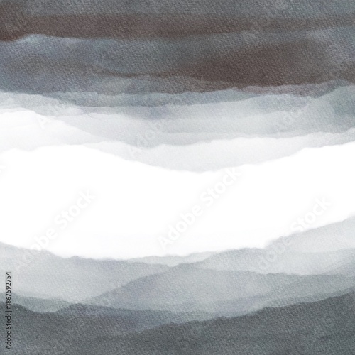 Abstract Gray Watercolor Texture Background Minimal Horizontal