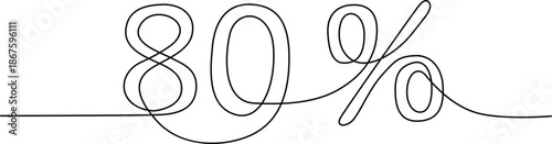 Eighty percent symbol Vector
