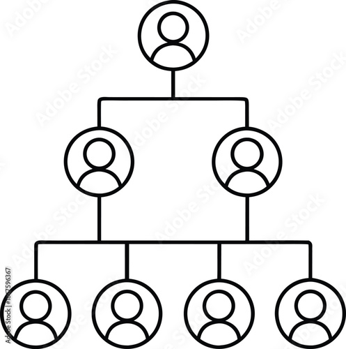 family tree dna line art vector illustration on transparent background