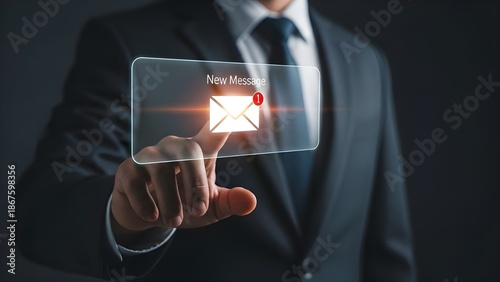 Digital Email Communication and Online Business Messaging Concept