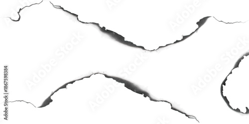 Ripped white paper edges background. ripped paper, space for copy