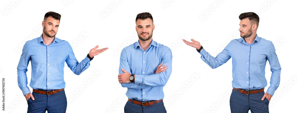 Obraz premium Businessman, professional, transparent background