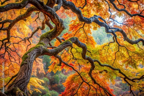Several golden yellow maple leaves are arranged diagonally across a clean white background surface for a seasonal presentation.