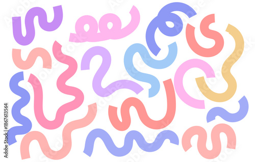 wavy lines background : Vibrant abstract design with wavy blue, red lines on a blue background. Modern, dynamic, and creative illustration perfect for graphic projects, textures, art