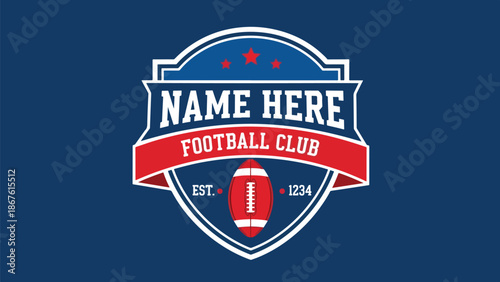 Football club logo - Glyph and solid icon set - Flat Design Icon - line icon set - Flat Vector icon, icon, Editable stroke icon, Modern icon collection