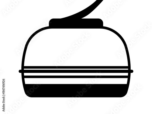 cable car silhouette icon vector flat design